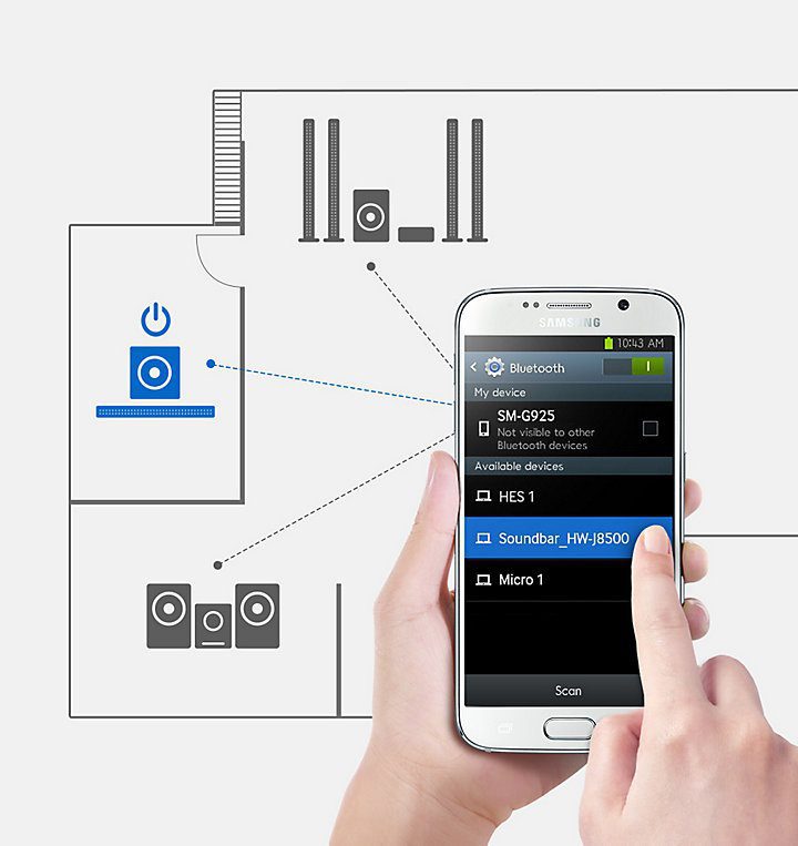 Loa Thanh K350 Samsung SoundBar Bluetooth 150W cao cấp điều khiển bằng Smart Phone (đen)-vanphongdienmay.com