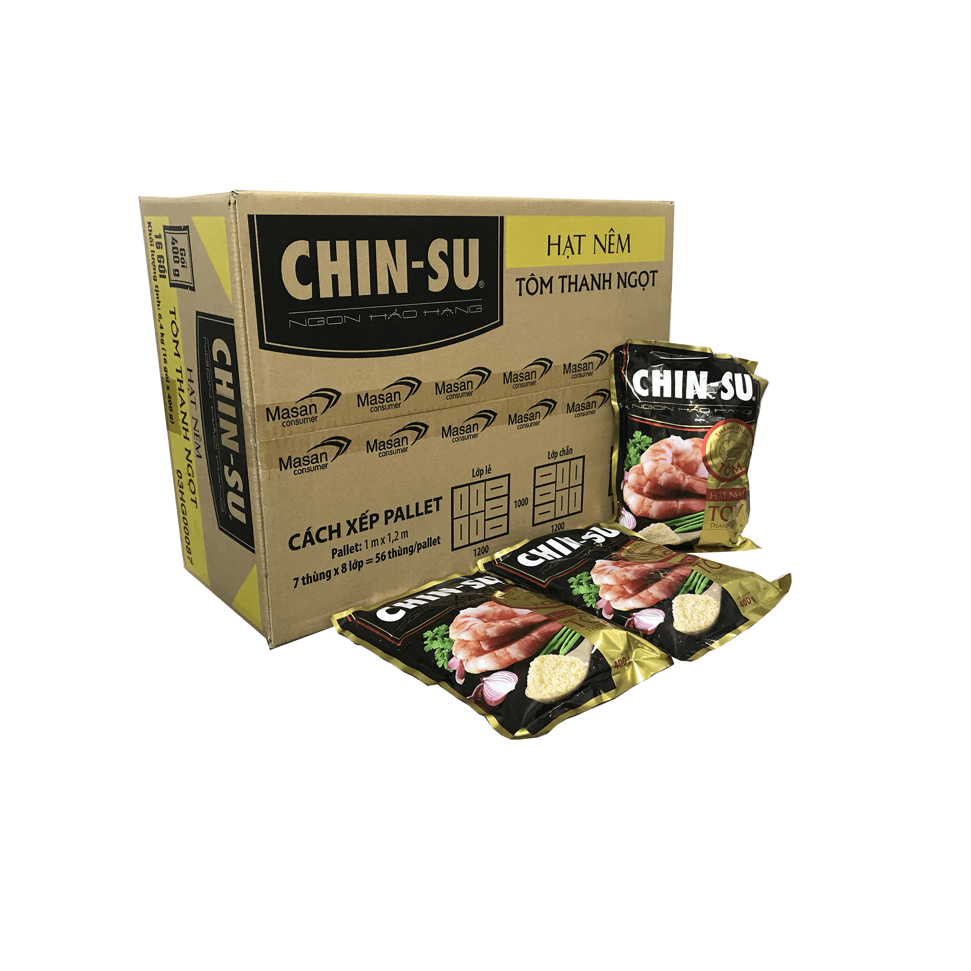 4. thùng hạt nêm chinsu 400gr tôm thanh ngot vanphongdienmay bột nêm nguyên liêu sạch không bột ngọt