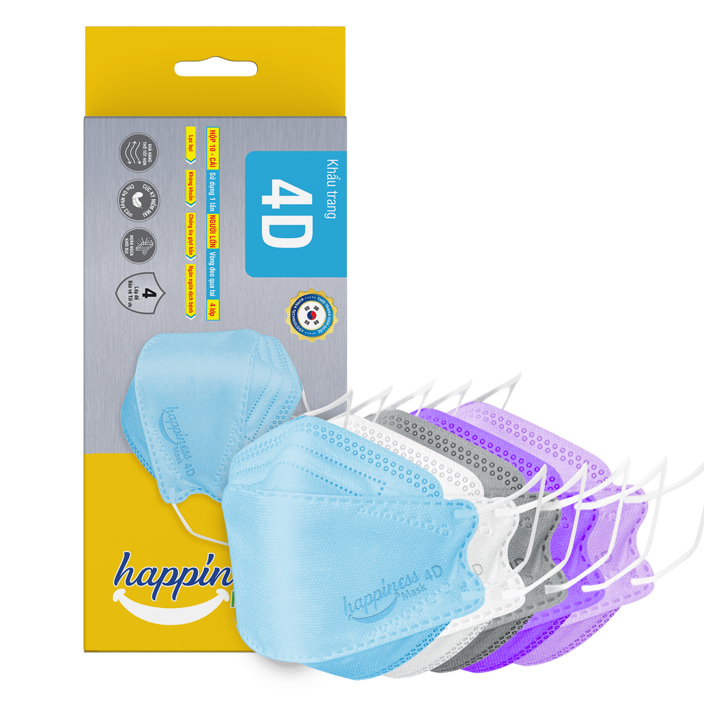 khẩu trang y tế 4D alobogo.com happiness mask asia pharma