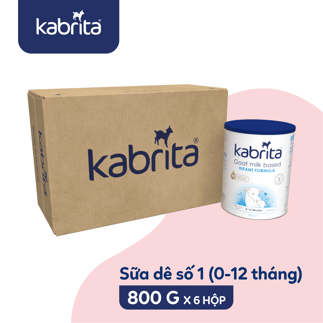 sưa dê Kabrita số 1 800gr trẻ 0-12t alobogo